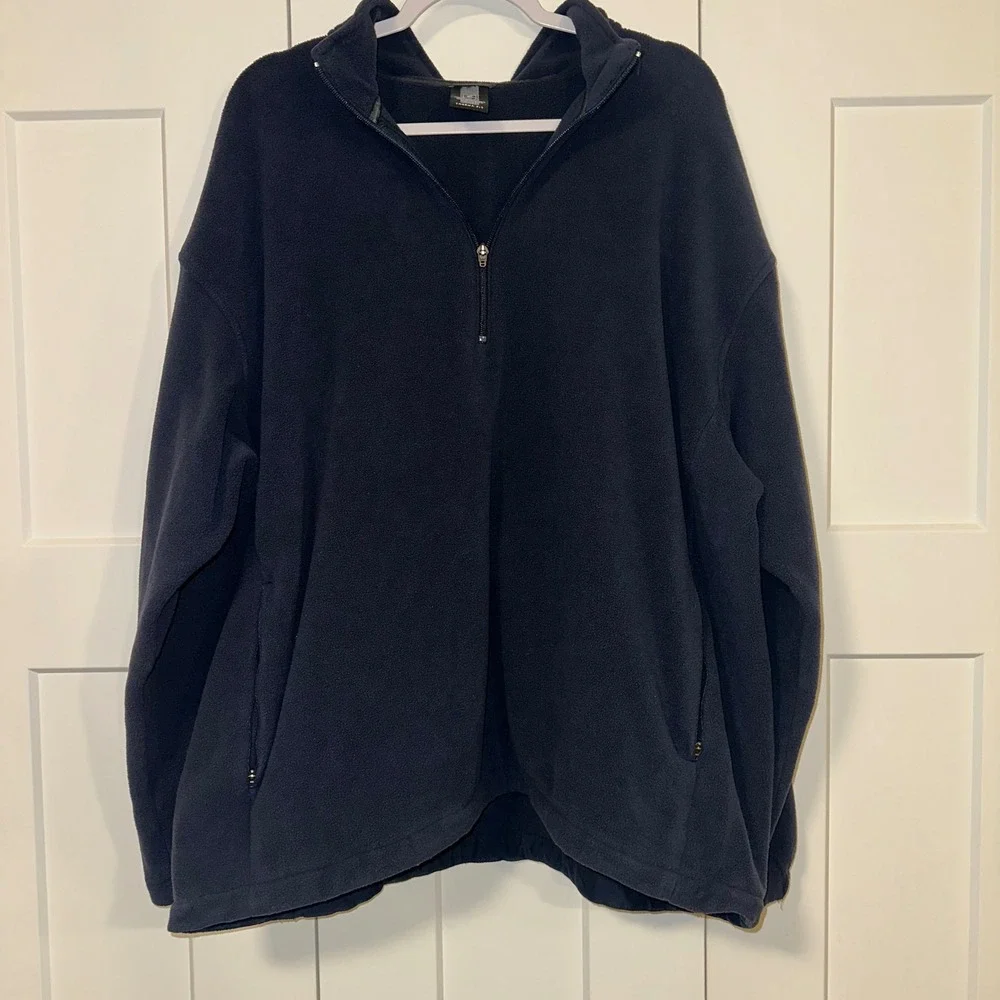 Nike Golf Therma-Fit Fleece Quarter Zip Pullover Navy Blue‎ XL Warm Soft pockets